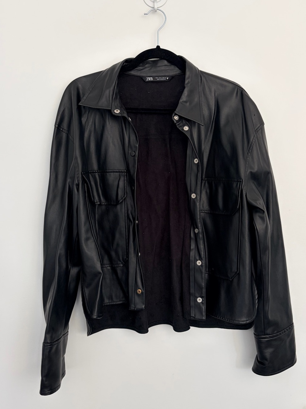 Zara Black Jacket Faux Leather